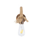 GLOBOSTAR® FLEDI 01134 Vintage Φωτιστικό Τοίχου - Απλίκα με Ντουί 1 x E27 AC 220-240V IP20 - Χάλκινο & Μπεζ - Μ10 x Π25 x Υ15cm - Image 5