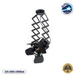 GLOBOSTAR® BROADWAY 01140 Vintage Φωτιστικό Οροφής με Ντουί 1 x E27 AC 220-240V IP20 - Μαύρο - Μ28 x Π25 x Υ100cm