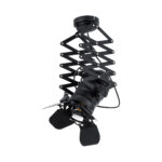 GLOBOSTAR® BROADWAY 01140 Vintage Φωτιστικό Οροφής με Ντουί 1 x E27 AC 220-240V IP20 - Μαύρο - Μ28 x Π25 x Υ100cm - Image 5