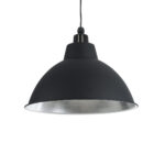 GLOBOSTAR® LOUVE 01176 Vintage Κρεμαστό Φωτιστικό Οροφής με Ντουί 1 x E27 AC 220-240V IP20 - Μαύρο - Μ40 x Π40 x Υ30cm - Image 2