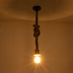 GLOBOSTAR® ROPE 01278 Boho Κρεμαστό Φωτιστικό Οροφής με Ντουί 1 x E27 AC 220-240V IP20 - Μπεζ - Μ10 x Π3.5 x Y100cm - Image 2