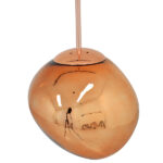 GLOBOSTAR® DIXAR 01461 Μοντέρνο Κρεμαστό Φωτιστικό Οροφής με Ντουί 1 x E27 AC 220-240V IP20 - Χάλκινο - Μ28 x Π28 x Υ40cm - Image 4