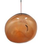 GLOBOSTAR® DIXAR 01461 Μοντέρνο Κρεμαστό Φωτιστικό Οροφής με Ντουί 1 x E27 AC 220-240V IP20 - Χάλκινο - Μ28 x Π28 x Υ40cm - Image 5