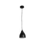 GLOBOSTAR® COOLIE 01477 Μοντέρνο Κρεμαστό Φωτιστικό Οροφής με Ντουί 1 x E27 AC 220-240V IP20 - Μαύρο & Ασημί - Μ12.5 x Π12.5 x Υ11.5cm - Image 4