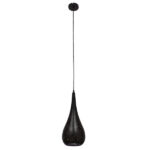 GLOBOSTAR® JANIS 01589 Μοντέρνο Κρεμαστό Φωτιστικό Οροφής με Ντουί 1 x E27 AC 220-240V IP20 - Μαύρο & Χρυσό - Μ20 x Π20 x Υ46cm - Image 3