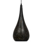 GLOBOSTAR® JANIS 01589 Μοντέρνο Κρεμαστό Φωτιστικό Οροφής με Ντουί 1 x E27 AC 220-240V IP20 - Μαύρο & Χρυσό - Μ20 x Π20 x Υ46cm - Image 4