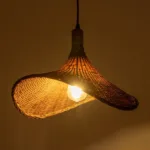 GLOBOSTAR® CUBA 01718 Boho Κρεμαστό Φωτιστικό Οροφής με Ντουί 1 x E27 AC 220-240V IP20 - Καφέ - Μ43 x Π40 x Y28cm - Image 2