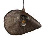GLOBOSTAR® CUBA 01718 Boho Κρεμαστό Φωτιστικό Οροφής με Ντουί 1 x E27 AC 220-240V IP20 - Καφέ - Μ43 x Π40 x Y28cm - Image 5