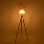 GLOBOSTAR® POPPY 01984 Boho Επιδαπέδιο Φωτιστικό με Ντουί 1 x E27 AC 220-240V IP20 - Μπεζ - Μ58 x Π58 x Υ168cm - Image 3