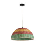 GLOBOSTAR® CABALLEROS 02060 Boho Κρεμαστό Φωτιστικό Οροφής με Ντουί 1 x E27 AC 220-240V IP20 - Πολύχρωμο - Μ40 x Π40 x Υ20cm - Image 4