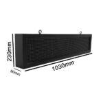 GLOBOSTAR® DISPLAY 90250 Κυλιόμενη Ψηφιακή Επιγραφή Μονής Όψης 96x16cm P10 96x16 Pixel LED 75W AC 220-240V Αδιάβροχο IP65 Ψυχρό Λευκό 6000K - WiFi Control μέσω FK APP - Αισθητήρας Θερμοκρασίας & Υγρασίας - Μ104 x Π9 x Υ24cm - 2 Χρόνια Εγγύηση - Image 3