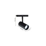 Inlight Σποτ μαγνητικής ράγας LED 10W 3CCT σε μαύρη απόχρωση D:10X5X15,3cm (TM0100-Black) - Image 2