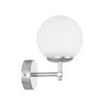 GLOBOSTAR® DALPH 203-0031 Vintage Φωτιστικό Τοίχου - Απλίκα με Ντουί 1 x E27 AC 220-240V IP20 - Ασημί & Λευκό - M18 x Π15 x Υ23cm - Image 5