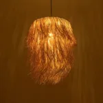 GLOBOSTAR® WEG 203-0036 Boho Κρεμαστό Φωτιστικό Οροφής με Ντουί 1 x E27 AC 220-240V IP20 - Μπεζ - M45 x Π45 x Υ53cm - Image 3