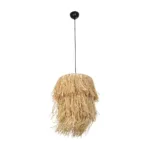 GLOBOSTAR® WEG 203-0036 Boho Κρεμαστό Φωτιστικό Οροφής με Ντουί 1 x E27 AC 220-240V IP20 - Μπεζ - M45 x Π45 x Υ53cm - Image 4