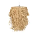GLOBOSTAR® WEG 203-0036 Boho Κρεμαστό Φωτιστικό Οροφής με Ντουί 1 x E27 AC 220-240V IP20 - Μπεζ - M45 x Π45 x Υ53cm - Image 5