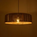 GLOBOSTAR® KYCLOS 203-0044 Boho Κρεμαστό Φωτιστικό Οροφής με Ντουί 1 x E27 AC 220-240V IP20 - Μπεζ - M55 x Π55 x Υ20cm - Image 3
