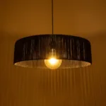 GLOBOSTAR® KYCLOS 203-0046 Boho Κρεμαστό Φωτιστικό Οροφής με Ντουί 1 x E27 AC 220-240V IP20 - Μαύρο - M55 x Π55 x Υ20cm - Image 3