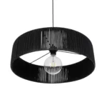 GLOBOSTAR® KYCLOS 203-0046 Boho Κρεμαστό Φωτιστικό Οροφής με Ντουί 1 x E27 AC 220-240V IP20 - Μαύρο - M55 x Π55 x Υ20cm - Image 6