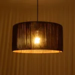 GLOBOSTAR® KYCLOS 203-0047 Boho Κρεμαστό Φωτιστικό Οροφής με Ντουί 1 x E27 AC 220-240V IP20 - Καφέ - M40 x Π40 x Υ25.5cm - Image 3