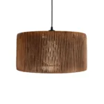 GLOBOSTAR® KYCLOS 203-0047 Boho Κρεμαστό Φωτιστικό Οροφής με Ντουί 1 x E27 AC 220-240V IP20 - Καφέ - M40 x Π40 x Υ25.5cm - Image 5