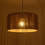 GLOBOSTAR® KYCLOS 203-0049 Boho Κρεμαστό Φωτιστικό Οροφής με Ντουί 1 x E27 AC 220-240V IP20 - Μπεζ - M40 x Π40 x Υ25.5cm - Image 3