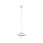 GLOBOSTAR® FONTE 203-0081 Μοντέρνο Κρεμαστό Φωτιστικό Οροφής με Ντουί 1 x E27 AC 220-240V IP20 - Λευκό - Μ25.5 x Π25.5 x Υ10cm - Image 4