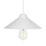 GLOBOSTAR® FONTE 203-0081 Μοντέρνο Κρεμαστό Φωτιστικό Οροφής με Ντουί 1 x E27 AC 220-240V IP20 - Λευκό - Μ25.5 x Π25.5 x Υ10cm - Image 5