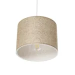 GLOBOSTAR® BLAZE 203-0107 Μοντέρνο Κρεμαστό Φωτιστικό Οροφής με Ντουί 1 x E27 AC 220-240V IP20 - Μπεζ - Μ22 x Π22 x Υ20cm - Image 6