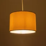 GLOBOSTAR® ELECTRA 203-0112 Μοντέρνο Κρεμαστό Φωτιστικό Οροφής με Ντουί 1 x E27 AC 220-240V IP20 - Mπεζ & Χρυσό - Μ30 x Π30 x Υ23cm - Image 3