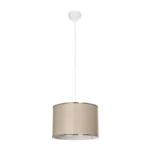 GLOBOSTAR® ELECTRA 203-0112 Μοντέρνο Κρεμαστό Φωτιστικό Οροφής με Ντουί 1 x E27 AC 220-240V IP20 - Mπεζ & Χρυσό - Μ30 x Π30 x Υ23cm - Image 4