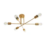 GLOBOSTAR® SPIDI 203-0114 Μοντέρνο Φωτιστικό Οροφής με Ντουί 6 x E27 AC 220-240V IP20 - Χρυσό - Μ61 x Π61 x Υ25cm - Image 5