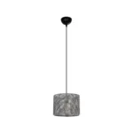 GLOBOSTAR® CLAIRIE 203-0133 Μοντέρνο Κρεμαστό Φωτιστικό Οροφής με Ντουί 1 x E27 AC 220-240V IP20 - Μαύρο & Λευκό - Μ22 x Π22 x Υ18cm - Image 4