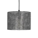 GLOBOSTAR® CLAIRIE 203-0133 Μοντέρνο Κρεμαστό Φωτιστικό Οροφής με Ντουί 1 x E27 AC 220-240V IP20 - Μαύρο & Λευκό - Μ22 x Π22 x Υ18cm - Image 5