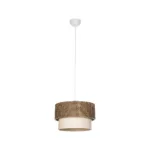 GLOBOSTAR® SISSIE 203-0138 Μοντέρνο Κρεμαστό Φωτιστικό Οροφής με Ντουί 1 x E27 AC 220-240V IP20 - Καφέ & Μπεζ - Μ30 x Π30 x Υ23cm - Image 4