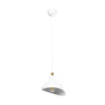 GLOBOSTAR® RIVE 203-0141 Μοντέρνο Κρεμαστό Φωτιστικό Οροφής με Ντουί 1 x E27 AC 220-240V IP20 - Λευκό & Χρυσό - Μ22 x Π20 x Υ22cm - Image 4