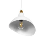 GLOBOSTAR® RIVE 203-0141 Μοντέρνο Κρεμαστό Φωτιστικό Οροφής με Ντουί 1 x E27 AC 220-240V IP20 - Λευκό & Χρυσό - Μ22 x Π20 x Υ22cm - Image 6