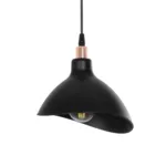 GLOBOSTAR® RIVE 203-0143 Μοντέρνο Κρεμαστό Φωτιστικό Οροφής με Ντουί 1 x E27 AC 220-240V IP20 - Μάυρο & Χαλκινο - Μ22 x Π20 x Υ22cm - Image 5