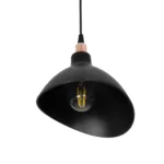 GLOBOSTAR® RIVE 203-0143 Μοντέρνο Κρεμαστό Φωτιστικό Οροφής με Ντουί 1 x E27 AC 220-240V IP20 - Μάυρο & Χαλκινο - Μ22 x Π20 x Υ22cm - Image 6