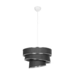 GLOBOSTAR® SIERA 203-0167 Μοντέρνο Κρεμαστό Φωτιστικό Οροφής με Ντουί 1 x E27 AC 220-240V IP20 - Γκρι & Ασημί - Μ38 x Π38 x Υ26cm - Image 4