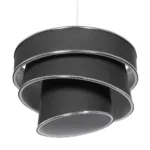 GLOBOSTAR® SIERA 203-0167 Μοντέρνο Κρεμαστό Φωτιστικό Οροφής με Ντουί 1 x E27 AC 220-240V IP20 - Γκρι & Ασημί - Μ38 x Π38 x Υ26cm - Image 6