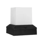 GloboStar® CUBIX 203-0245 Μοντέρνο Επιδαπέδιο Φωτιστικό Μονόφωτο 1 x E27 IP44 Μαύρο Πλαστικό - Μ22.5 x Π22.5 x Υ25cm - Image 4