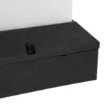 GloboStar® CUBIX 203-0245 Μοντέρνο Επιδαπέδιο Φωτιστικό Μονόφωτο 1 x E27 IP44 Μαύρο Πλαστικό - Μ22.5 x Π22.5 x Υ25cm - Image 6
