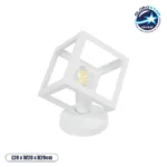 GLOBOSTAR® DISE 203-0273 Μοντέρνο Επιτραπέζιο Φωτιστικό Πορτατίφ με Ντουί 1 x E27 AC 220-240V IP20 - Λευκό - Μ28 x Π28 x Υ29cm