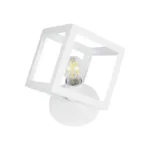 GLOBOSTAR® DISE 203-0273 Μοντέρνο Επιτραπέζιο Φωτιστικό Πορτατίφ με Ντουί 1 x E27 AC 220-240V IP20 - Λευκό - Μ28 x Π28 x Υ29cm - Image 5