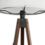GLOBOSTAR® SAGA 204-0032 Μοντέρνο Επιδαπέδιο Φωτιστικό με Ντουί 1 x E27 AC 220-240V IP20 - Καφέ & Λευκό - Μ38 x Π38 x Υ140cm - Image 6