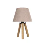 GLOBOSTAR® CAP 204-0070 Μοντέρνο Επιτραπέζιο Φωτιστικό Πορτατίφ με Ντουί 1 x E27 AC 220-240V IP20 - Καφέ & Ροζ - Μ22 x Π22 x Υ33cm - Image 4