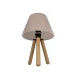 GLOBOSTAR® CAP 204-0070 Μοντέρνο Επιτραπέζιο Φωτιστικό Πορτατίφ με Ντουί 1 x E27 AC 220-240V IP20 - Καφέ & Ροζ - Μ22 x Π22 x Υ33cm - Image 5