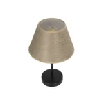 GLOBOSTAR® LARA 204-0073 Μοντέρνο Επιτραπέζιο Φωτιστικό Πορτατίφ με Ντουί 1 x E27 AC 220-240V IP20 - Μαύρο & Μπεζ - Μ22 x Π22 x Υ34cm - Image 6