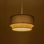 GLOBOSTAR® BIGGIE 204-0094 Μοντέρνο Κρεμαστό Φωτιστικό Οροφής με Ντουί 1 x E27 AC 220-240V IP20 - Μπλε & Μπεζ - Μ30 x Π30 x Υ17cm - Image 3